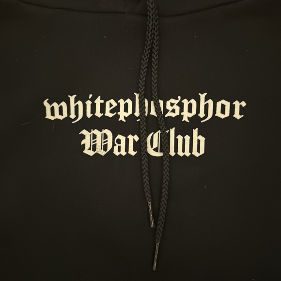 War Club, White Phosphor,  black hoodie XL WORN AND WASHED ONCE CHAMPION - Picture 2 of 4